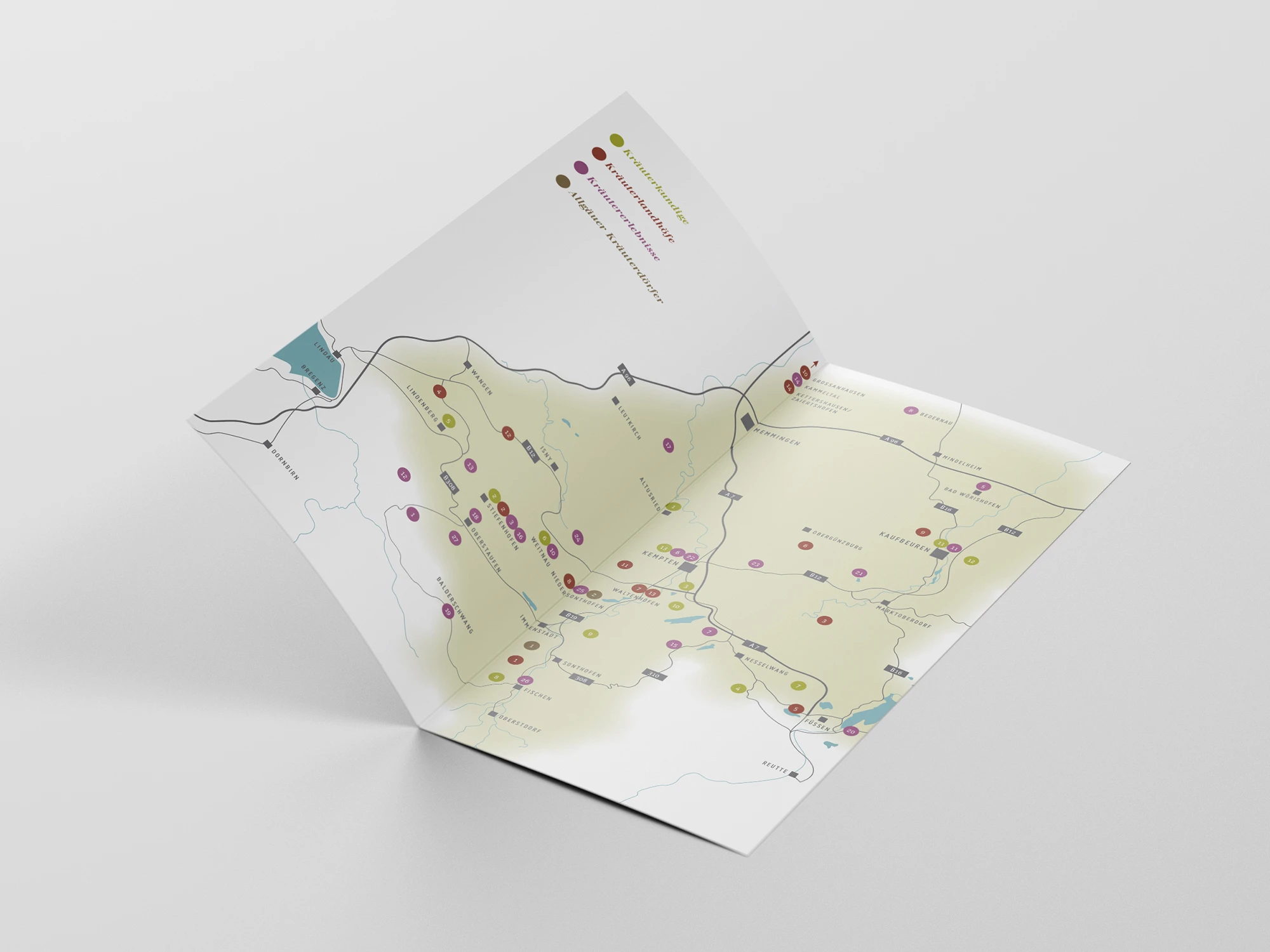 Allgäuer Kräuterland Broschüre, Lageplan