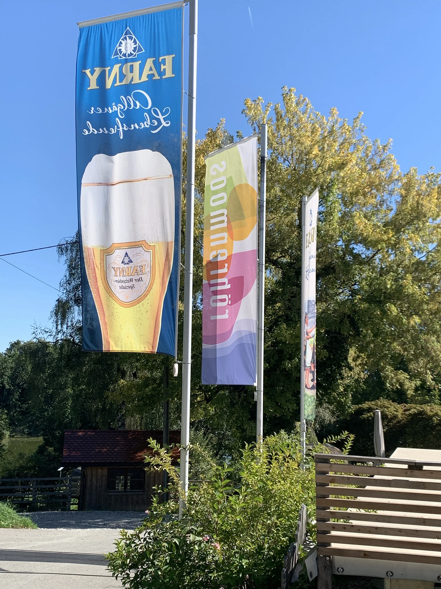 Camping Röhrenmoos, Leitsystem Fahne