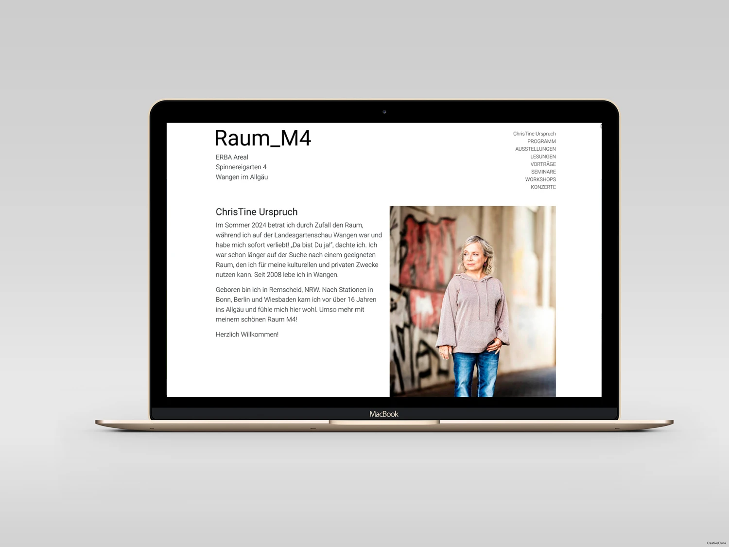 Raum M4, Christine Urspruch, website