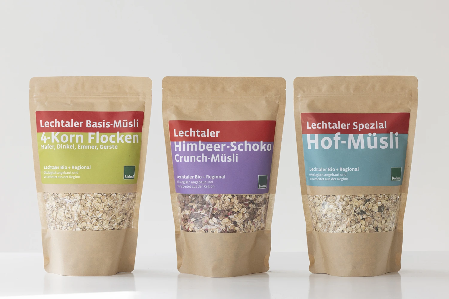 Lechtaler Kürbiskern, Packaging Design, Müslisorten