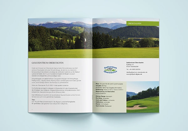 Oberstaufen Tourismus Marketing GmbH, Broschüre Golf