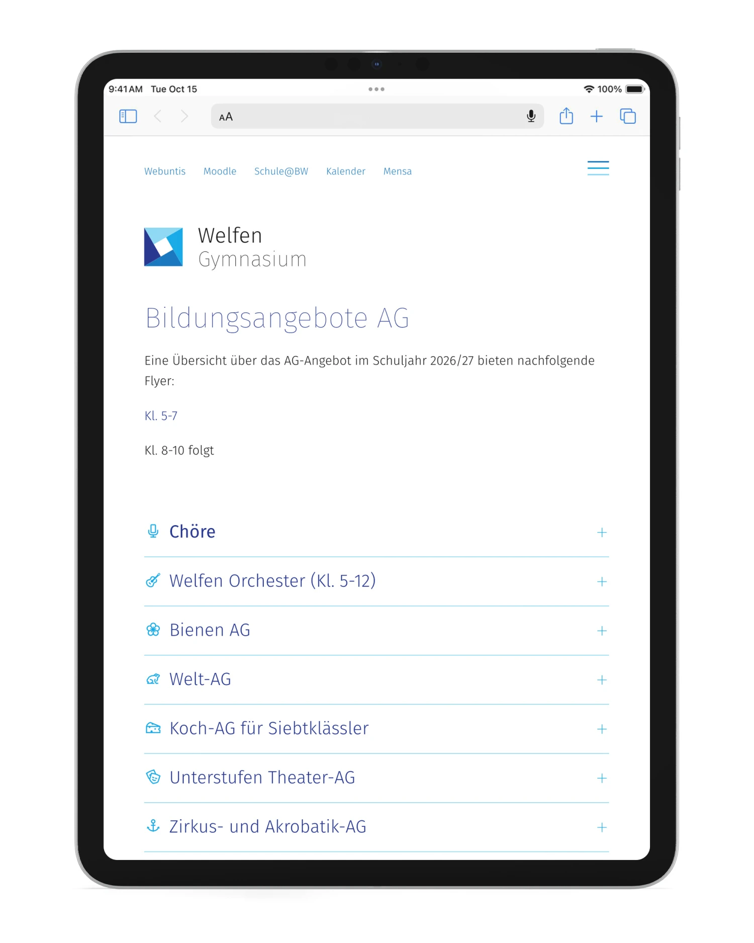Responsive Webdesign Welfen